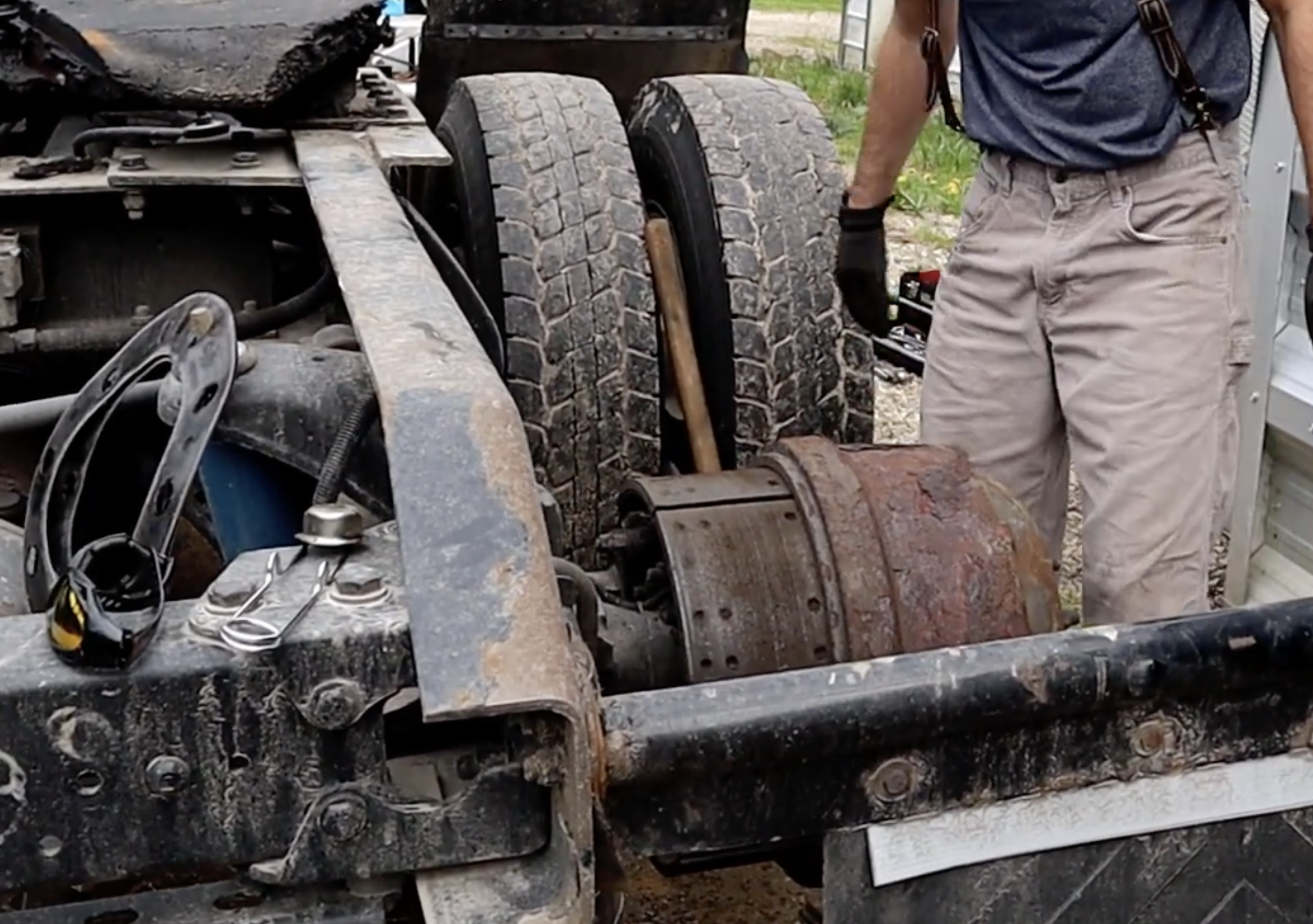 this image shows commercial truck suspension repair in Anaheim, CA